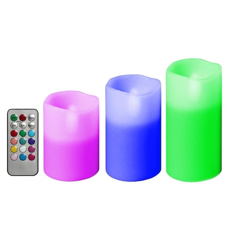 Fresh Fab Finds 3Pcs Flameless Votive Candles - Wireless LED Flickering w/ Remote Control Timer Battery operated FFF-GPCT384